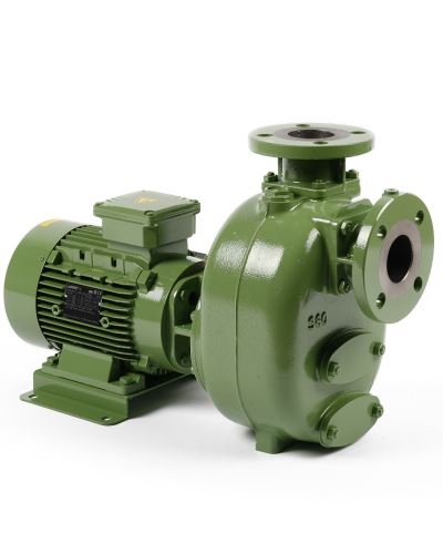 Victor S60G312T+F - Slurry pump, self-priming, sludge, cast iron, close coupled, with 4 kW motor, flange design with viton. flap