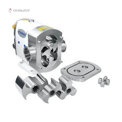 DonJoy DJTUL-60-01-M-DN65-D - Lobe pump, DN65, DIN 11851, Butterfly Rotors, Single SIC/SIC/FKM, 10 Bar, 50°C, Electro-polišované, vestavěný pojistný ventil