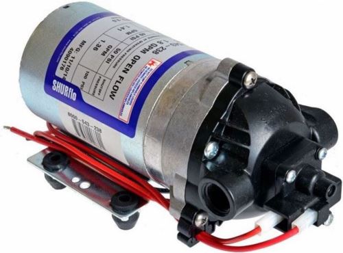 Shurflo 8000-543-250 - Diaphragm pump, 5.4 l/min, 3.4 bar, 12 V DC, PP/SP/V, BP