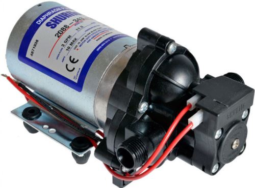 Shurflo 2088-343-135 - Diaphragm pump, 11.3 l/min, 3.4 bar, 12 V DC, PP/SP/V, PS