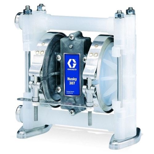 Graco D3B911 - Husky 307 PP AODD with 3/8 in. BSP Connection, PP Midsection, PP Seats, PTFE Balls and PTFE Diaphragm